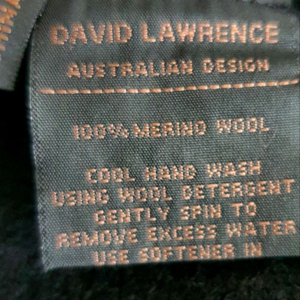 David Lawrence Merino Wool Women's Black Coat with Pockets Size 14 - Picture 6 of 6